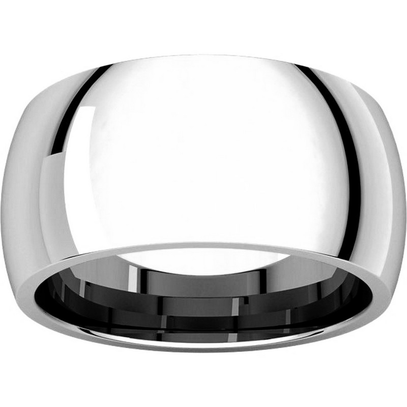 Item # S116872W View 3 - 14K White Gold Heavy 10mm Wide Comfort Fit Wedding Band.