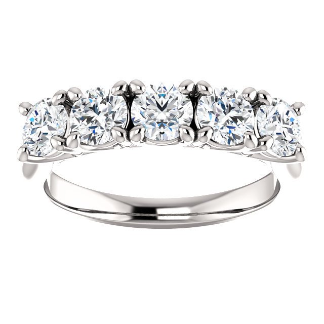 Item # S122808W View 3 - 14K Anniversary Ring 5 Diamond