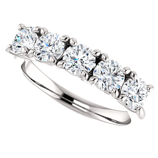 Item # S122808W View 5 - 14K Anniversary Ring 5 Diamond
