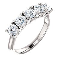 Item # S122808W - 14K Anniversary Ring 5 Diamond