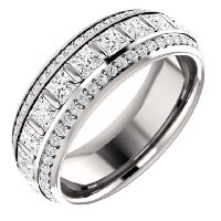 Item # S127667WE - 18K Princess Diamond Eternity band