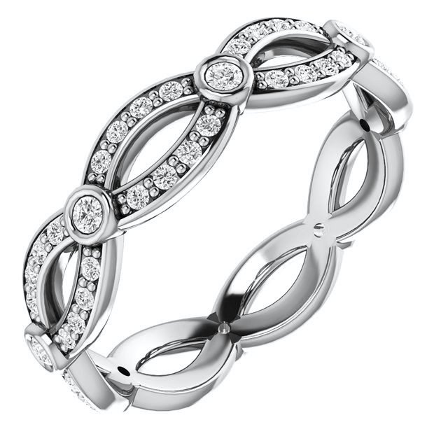 S127684W 14K Women's Infinity Diamond Eternity Band