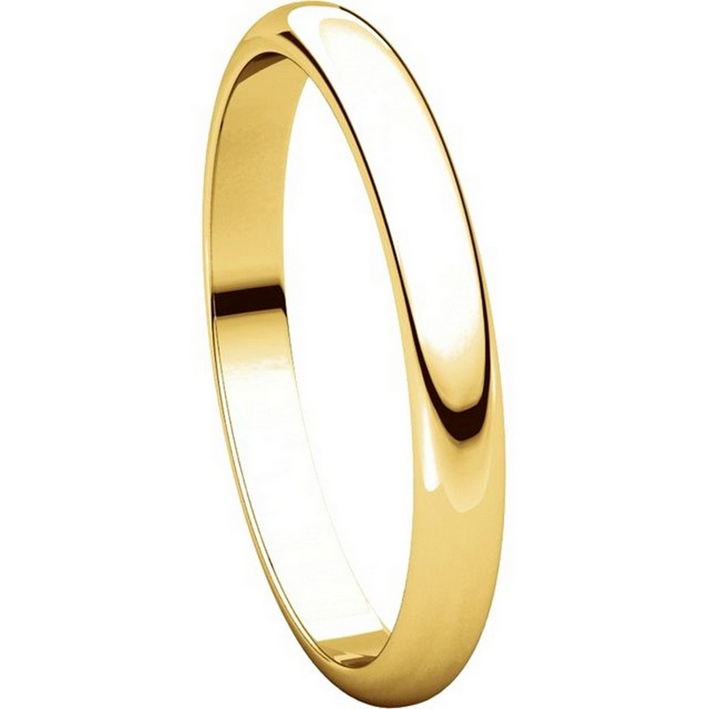 Item # S154002E View 5 - 18K Gold 2.5mm Wide Wedding Band