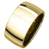 Item # S217932E - 18K 10.0mm Wide Plain Wedding Band