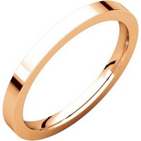 Item # S229561mR - 14K Rose Gold Flat Wedding Band