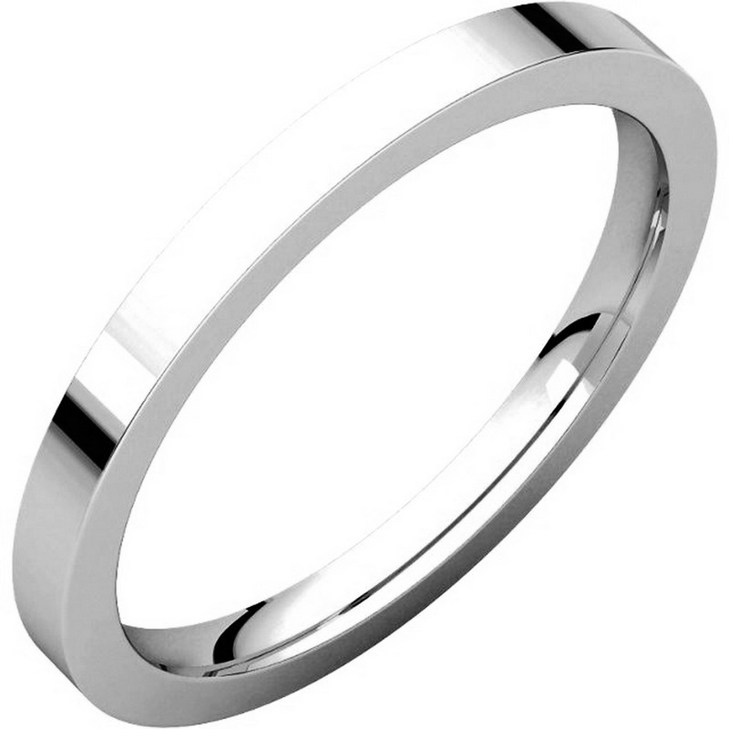 Item # S229561PD - 950-Palladium  plain 2.0 mm wide flat comfort fit wedding band. The ring is a polished finish. Different finishes may be selected or specified.