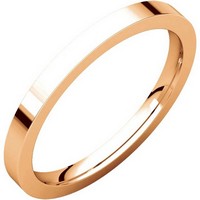 Item # S229561R - 14K Rose Gold Flat Wedding Band