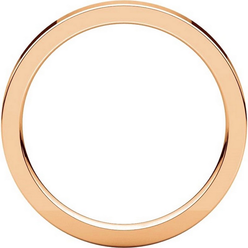 Item # S231376RE View 2 - 18K Rose Gold Comfort Fit Flat Band