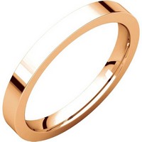 Item # S231376R - 14K Rose Gold Flat Comfort Fit Band