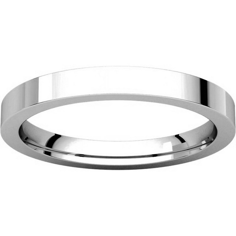 Item # S231376W View 3 - 14K White Gold Comfort Fit Flat Band
