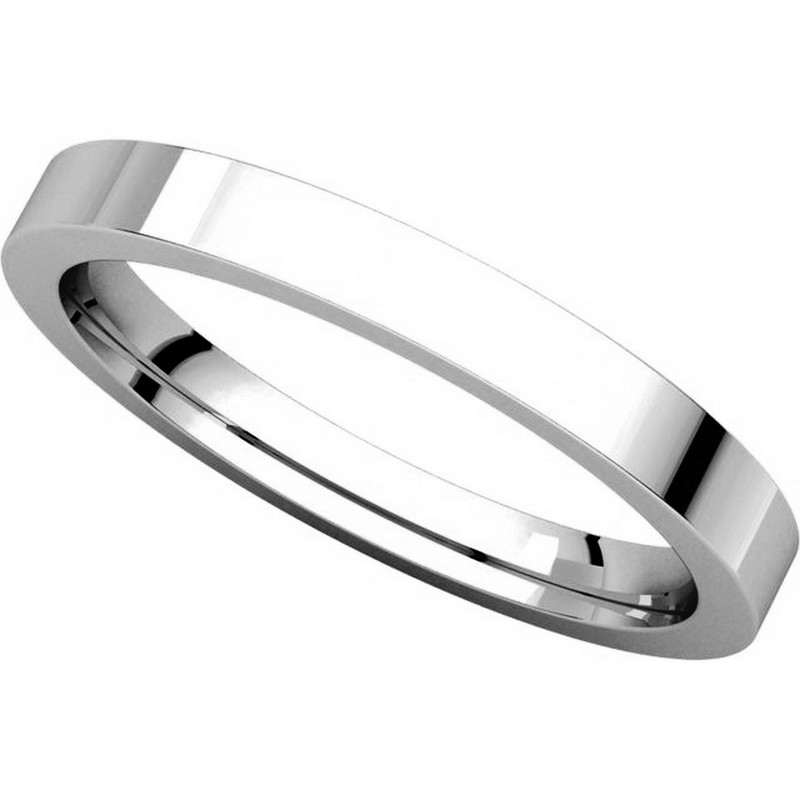 Item # S231376W View 4 - 14K White Gold Comfort Fit Flat Band