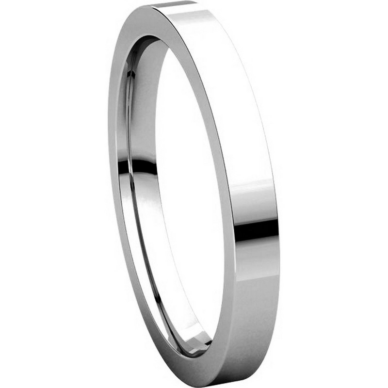 Item # S231376WE View 5 - 18K White Gold Flat Comfort Fit Band