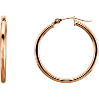 Item # S25948R - 14Kt Rose Gold Hoop Earrings