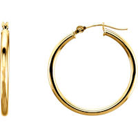 Item # S25948 - 14Kt Yellow Gold Hoop Earrings