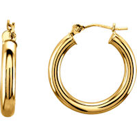 Item # S26504 - 14Kt Yellow Gold Hoop Earrings