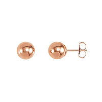 Item # S26543R - 14Kt Rose Gold Ball Earrings