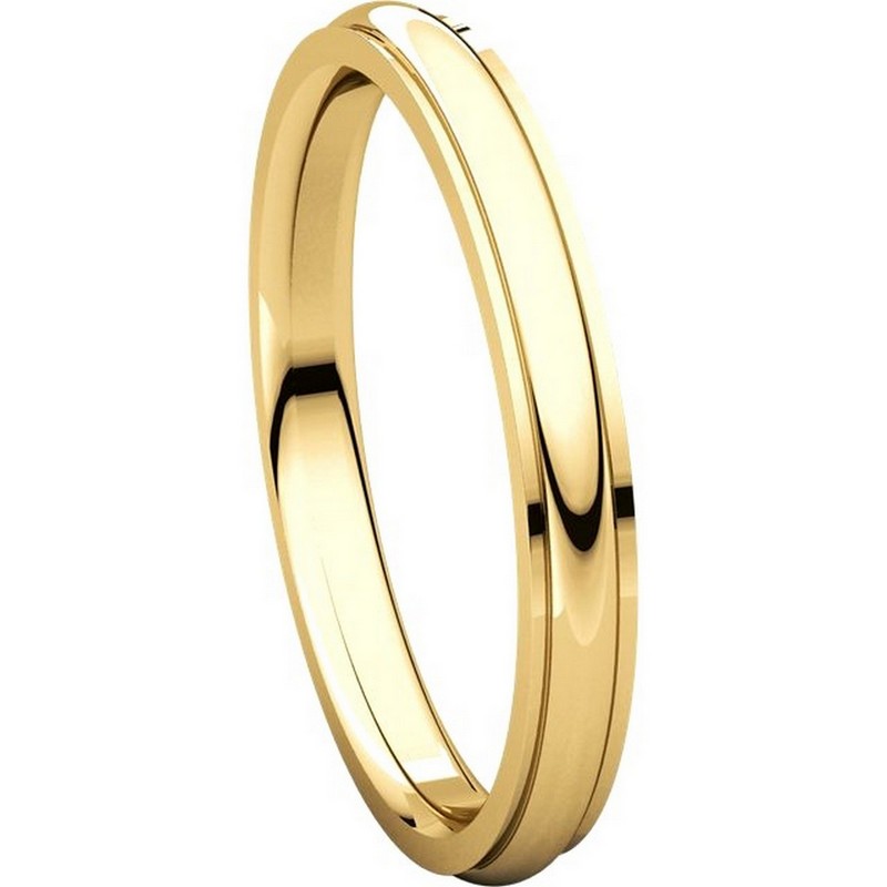 Item # S5780E View 5 - 18K Gold 2.5mm Comfort Fit Edge Band