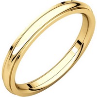 Item # S5780 - 14K Gold Edge Wedding Band 