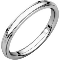 Item # S5780Wx - 10K White Gold 2.5mm Comfort Fit Edge Band
