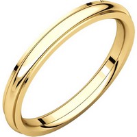 Item # S5780x - 10K Gold 2.5mm Comfort Fit Edge Band