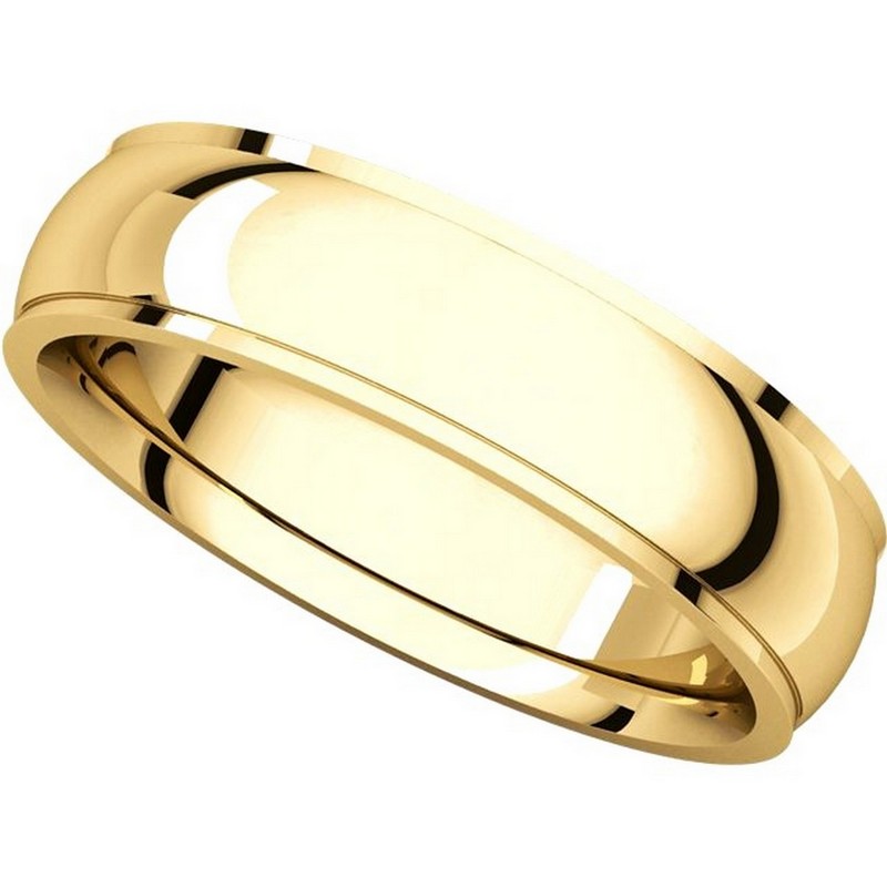 Item # S5840 View 4 - 14K Gold 5mm Comfort Fit Band