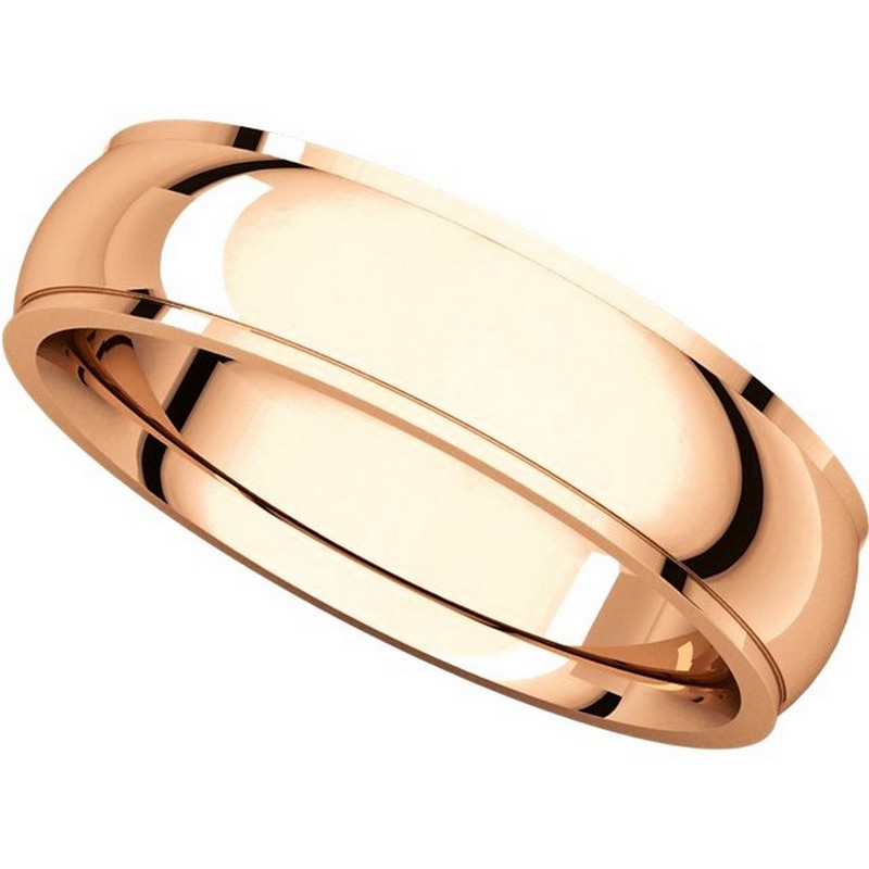 Item # S5840R View 4 - 14K Rose Gold 5mm Comfort Fit Band