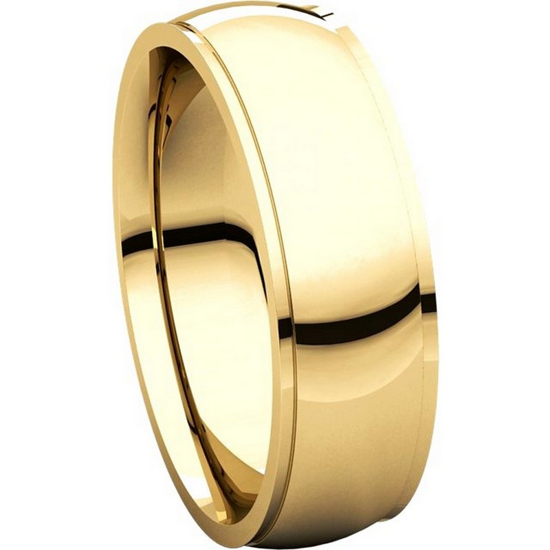 Item # S5870E View 5 - 18K Gold 6mm Comfort Fit Wedding Band