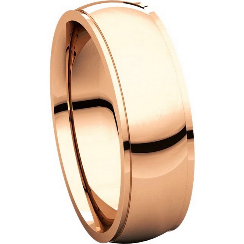 Item # S5870R View 5 - 14K Rose Gold 6mm Comfort Fit Wedding Band