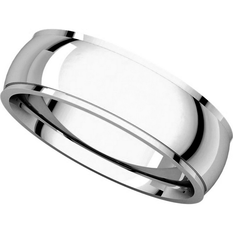 Item # S5880WE View 4 - 18K Gold 8mm Wide Wedding Comfort Fit Band.