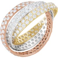 Item # S658504E - 18K Three Band Rolling Diamond Eternity Band