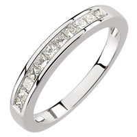 Item # S67857W - Anniversary Band 14K Gold Princess Cut