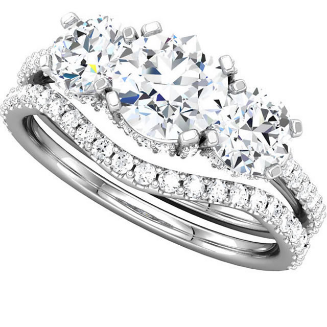 Item # S74582AWE View 5 - 18K 2.0ct Diamond Engagement Ring