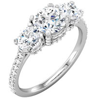Item # S74582AW - 14K 2.0ct Diamond Engagement Ring
