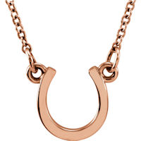 Item # S91467R - 14K Rose Gold Horseshoe Pendant