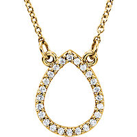 Item # S91543 - 14K Yellow Gold Tear Drop Pendant