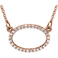 Item # S91545R - 14K Rose Gold Oval Pendant