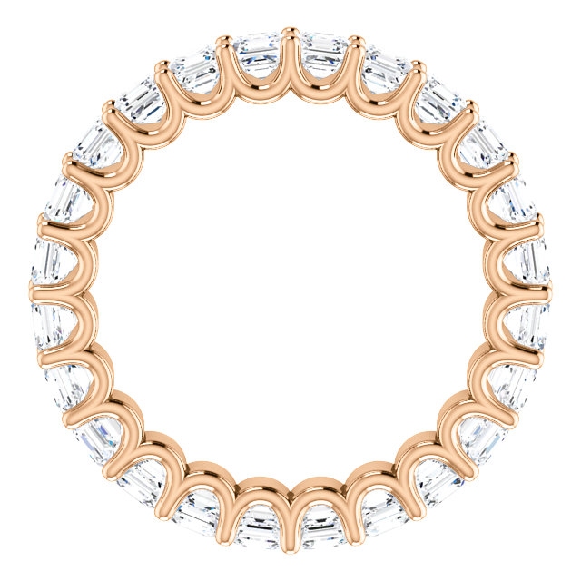 Item # SA128869240RE View 2 - 18K Rose Gold Eternal-Love Eternity Band. 2.40CT