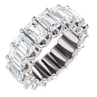 Item # SE128869850PP - Platinum Emerald Cut Diamond Eternity Band