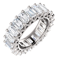 Item # SE129069750PP - Platinum Emerald Cut Eternity Band