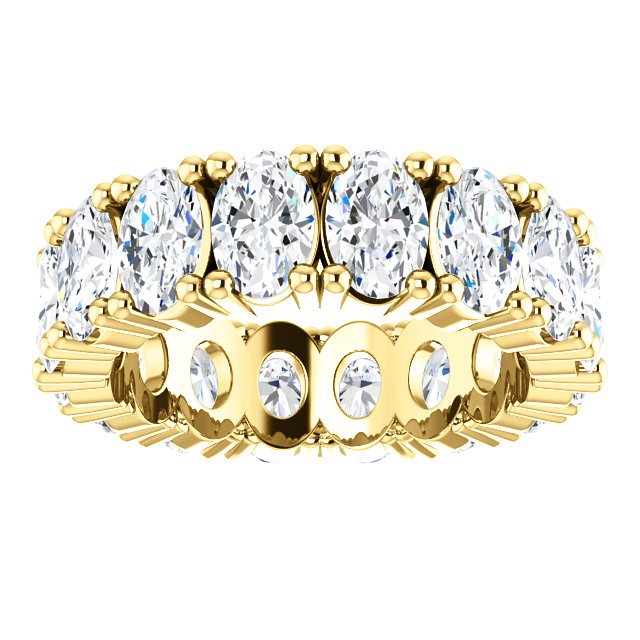 Item # SO127785E View 3 - Lab-Grown18K Oval Shape Diamond Eternity Ring