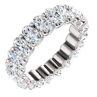 Item # SO128869400PP - Lab-Grown Platinum Oval Shape Diamond Eternity Band