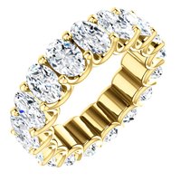 Item # SO128869700E - Lab-Grown 18K Oval Diamond Eternity Band