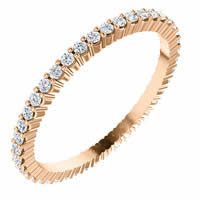 Item # SR127785038RE - 18K Rose Gold Eternity Band