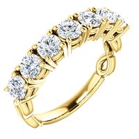 Item # SR128541E - 7 Diamonds 18K Anniversary Band