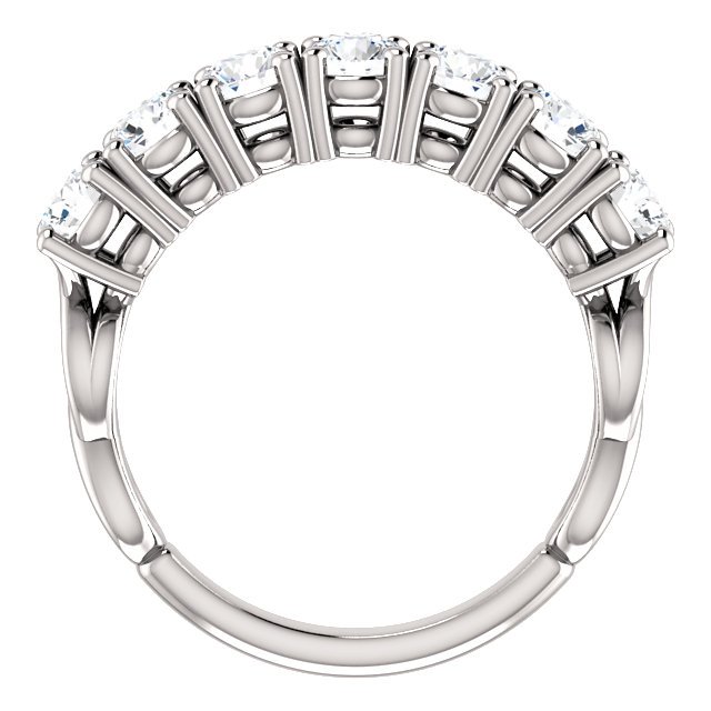 Item # SR128541PP View 2 - Platinum 7 Diamonds Anniversary Ring