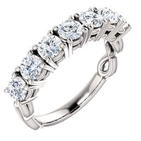 Item # SR128541WE - 7 Diamonds 18K Anniversary Band