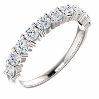 Item # SR128555075PP - Platinum Anniversary Ring. 0.75CT