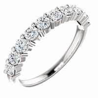 Item # SR128555075W - 14K White Gold Anniversary Ring