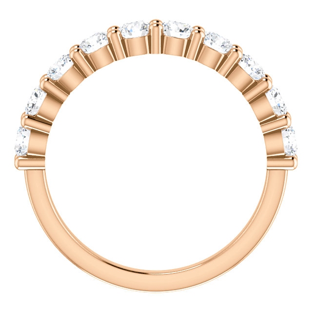 Item # SR128555100RE View 2 - 18K Rose Gold Diamond Anniversary Ring. 1.00CT
