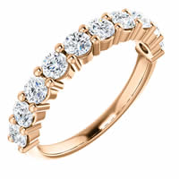 Item # SR128555100RE - 18K Rose Gold Diamond Anniversary Ring. 1.00CT